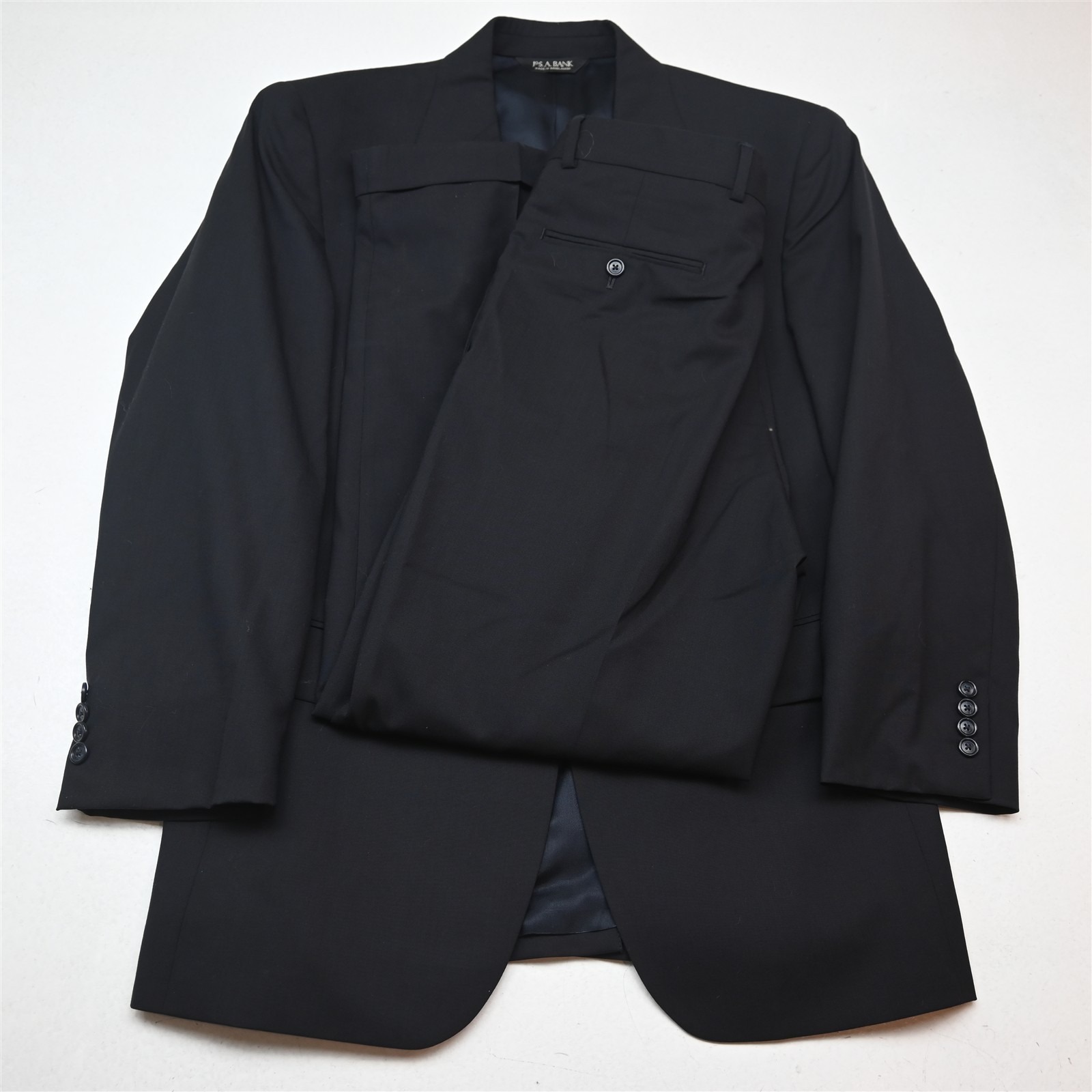 Jos A Bank 40s 32x30 Navy Blue 100% Wool Mens Jacket Pants Suit